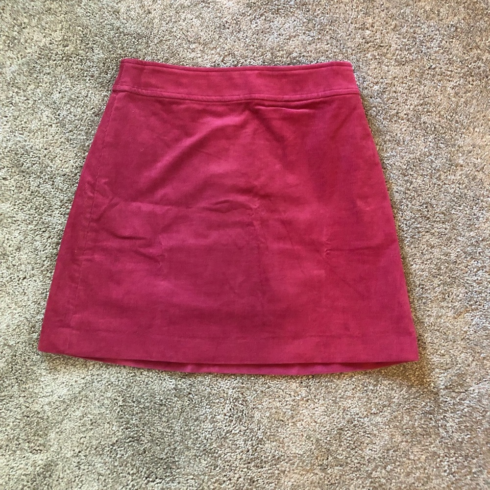 Burgundy corduroy mini skirt J. Crew Mercantile